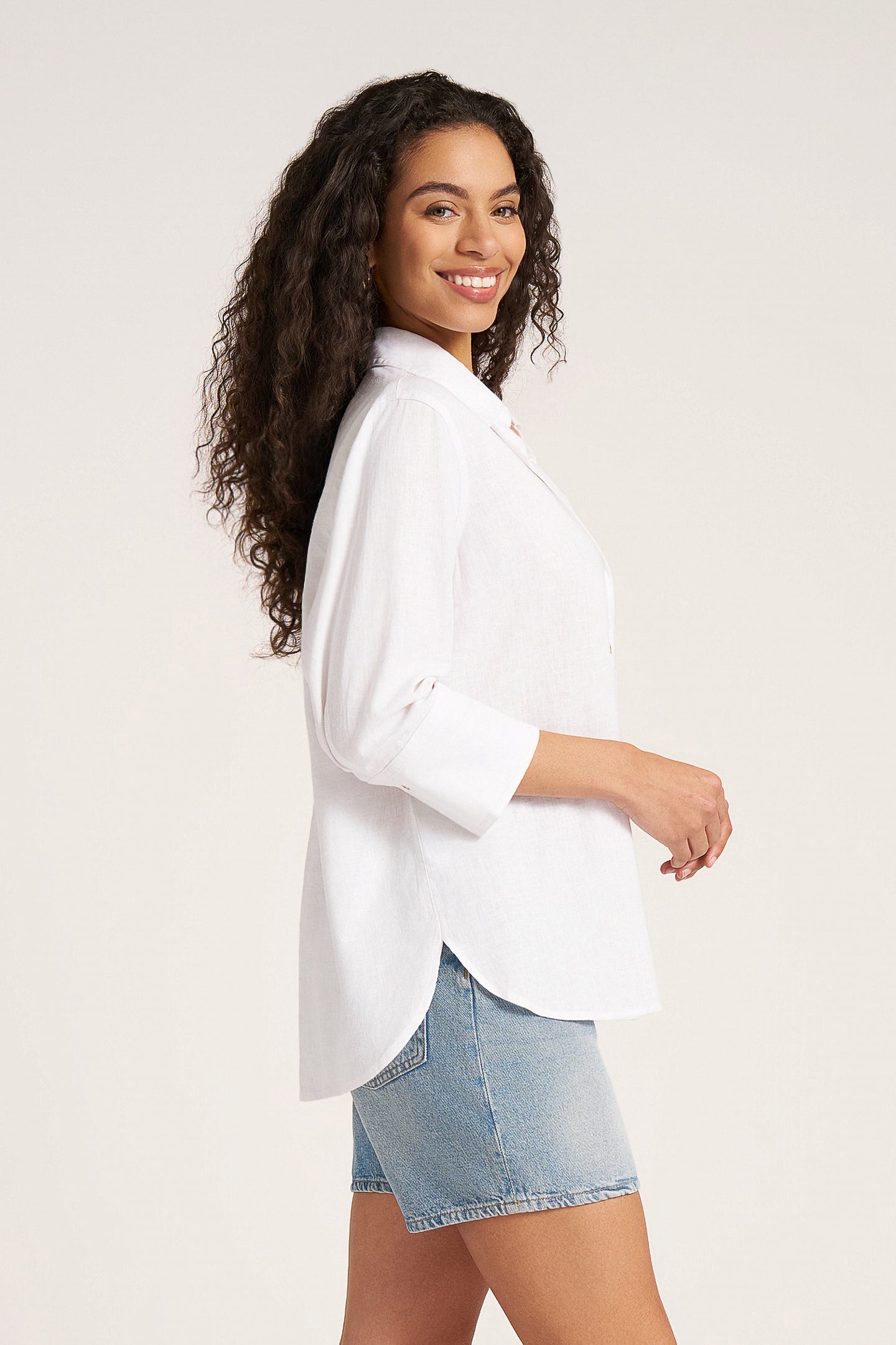 CHRYSTIE BUTTON UP - VELLUM