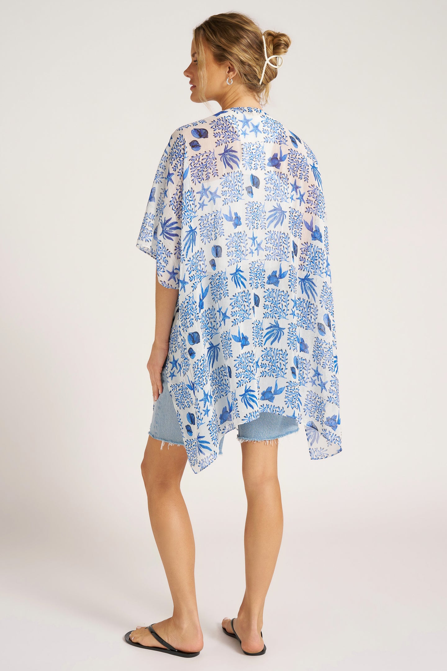 LULA COVER UP - IVORY/COBALT