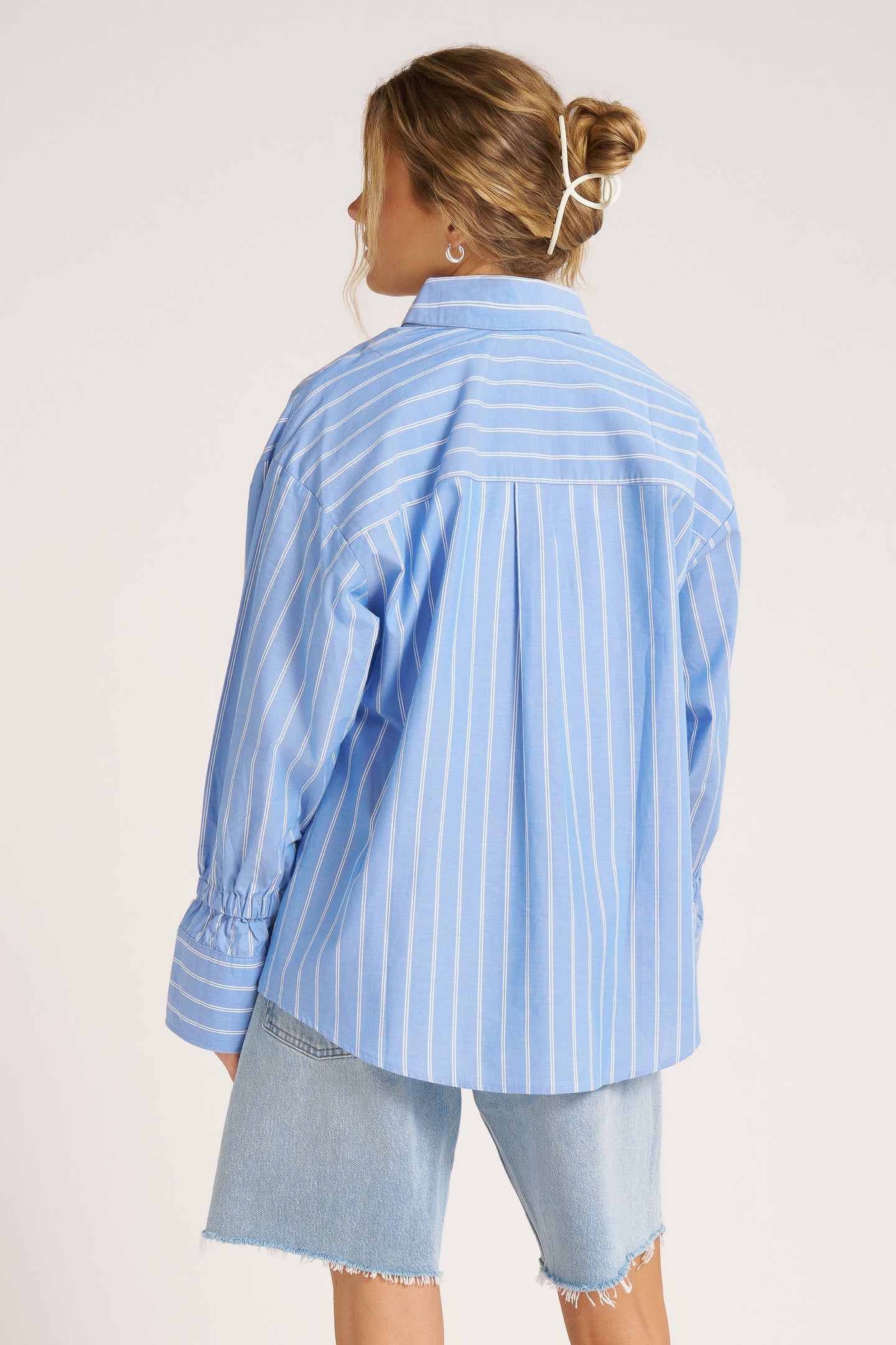 GENEVIEVE BUTTON UP - FRENCH BLUE