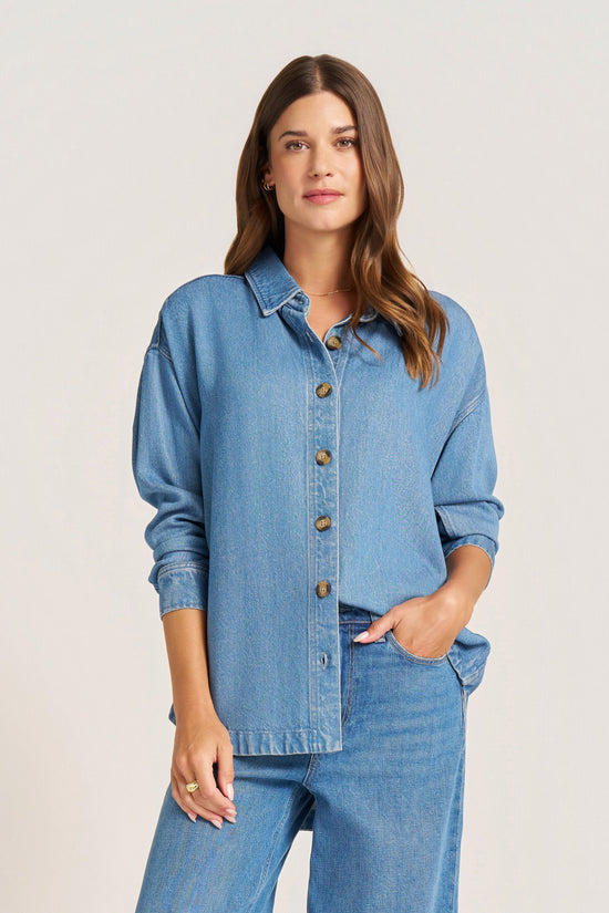 PEAK VIEW DENIM TOP - DENIM