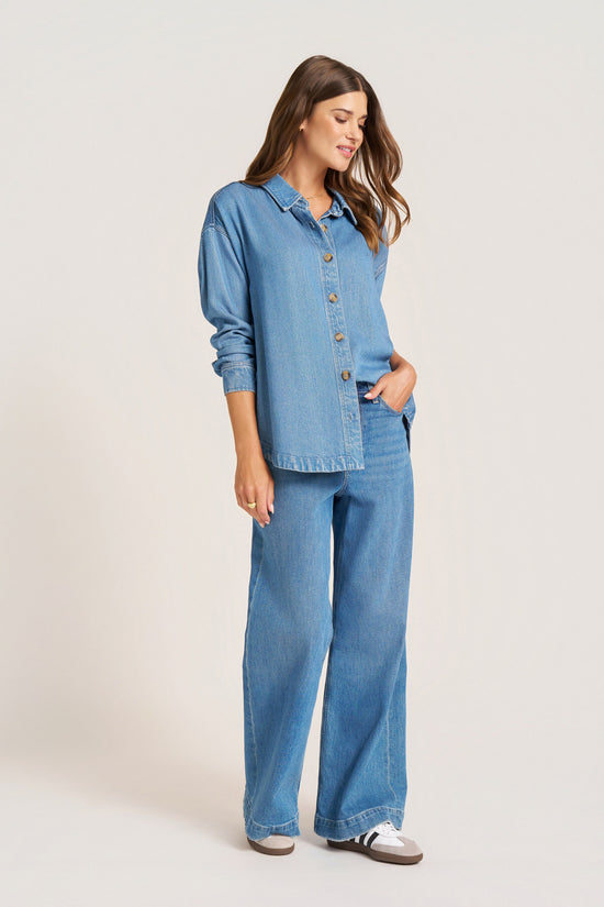 PEAK VIEW DENIM TOP - DENIM