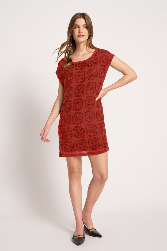 BEADED CHIFFON DRESS - SIENNA