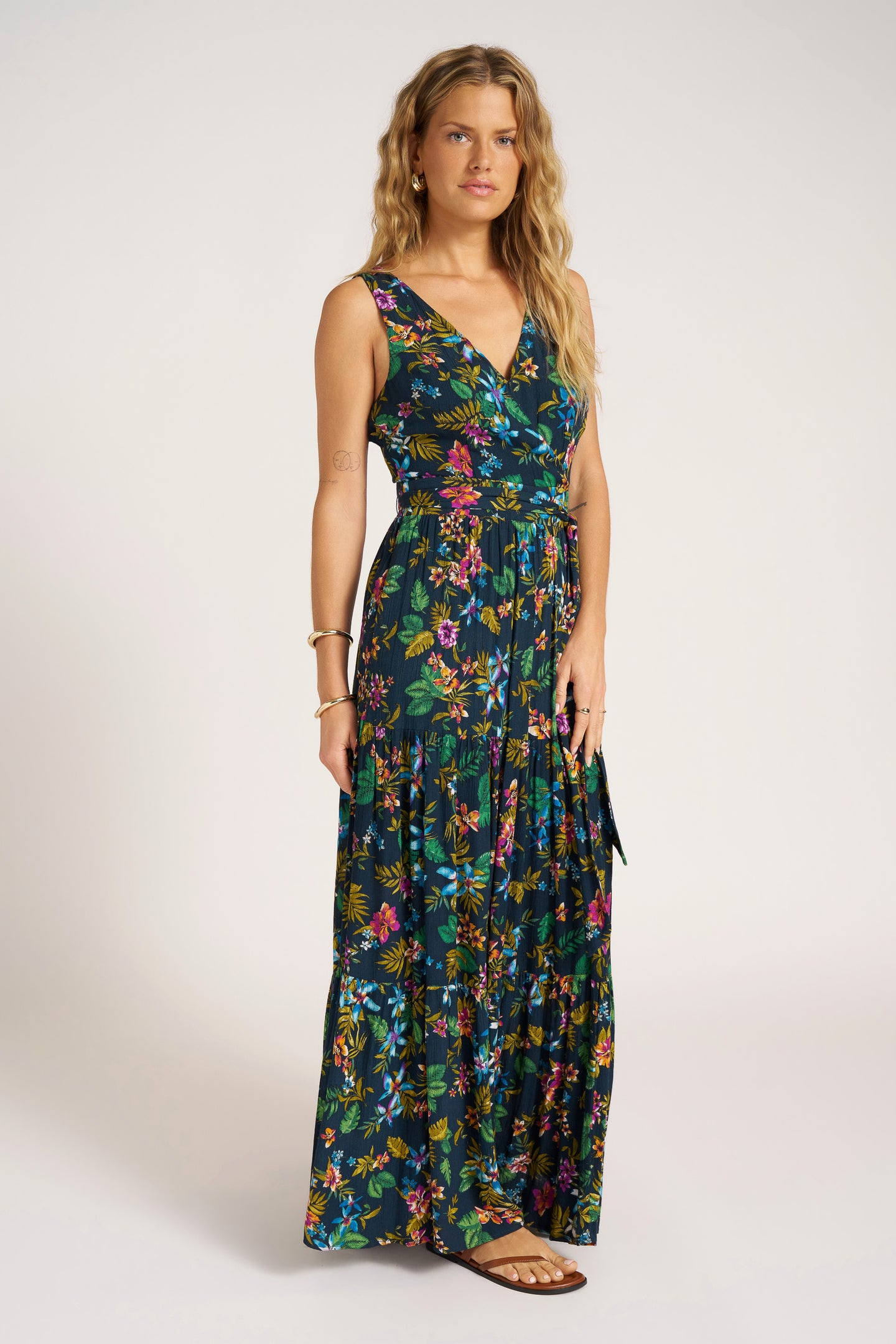MARTINE FLORAL MAXI DRESS - INK