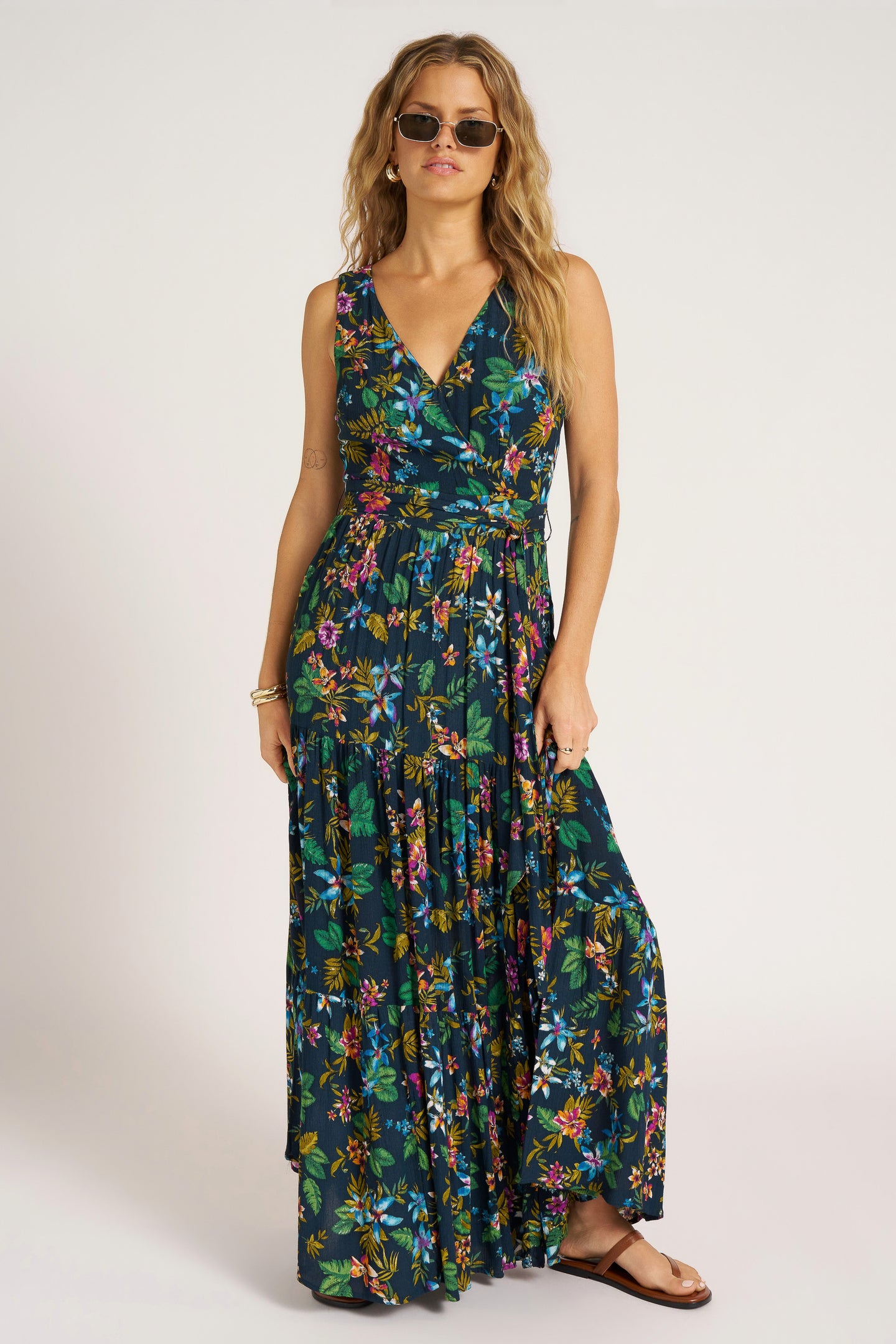 MARTINE FLORAL MAXI DRESS - INK