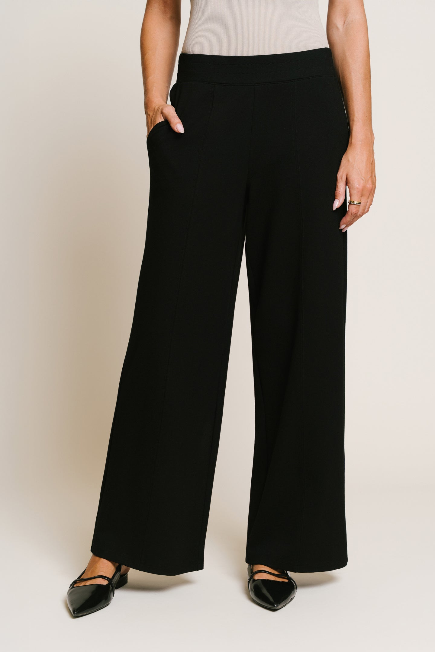 KYLIE LUXE KNIT PANT - BLACK