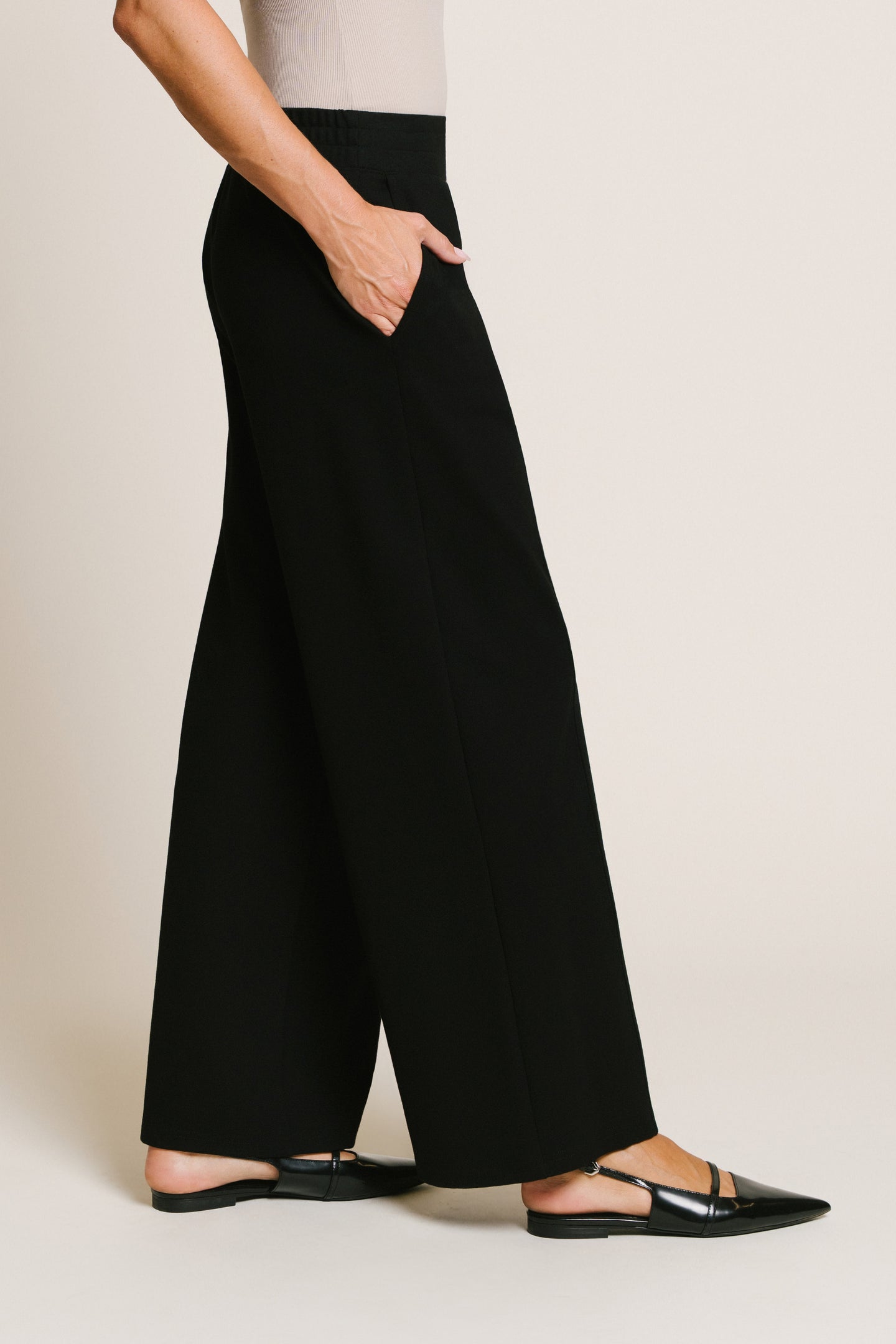 KYLIE LUXE KNIT PANT - BLACK