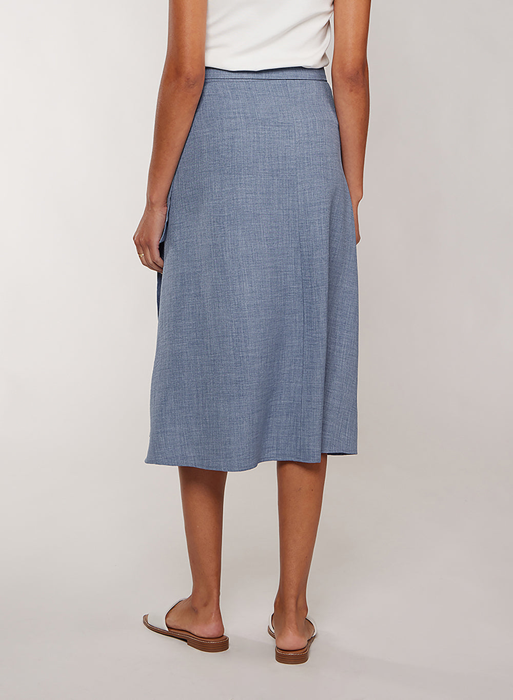 CORA WRAP SKIRT - DENIM