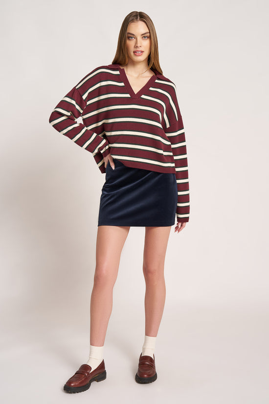 PEARL A-LINE MINI SKIRT - MIDNIGHT
