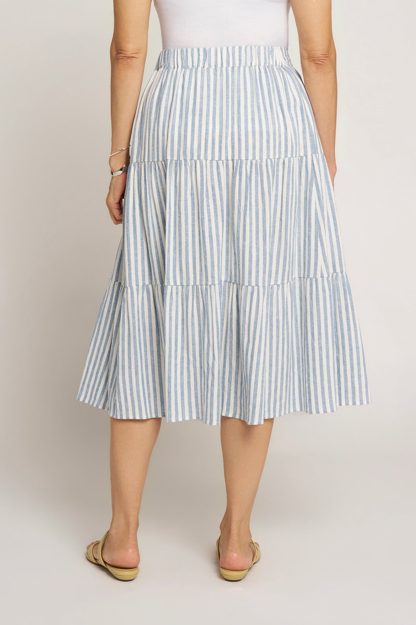 EMORY TIERED SKIRT - DENIM