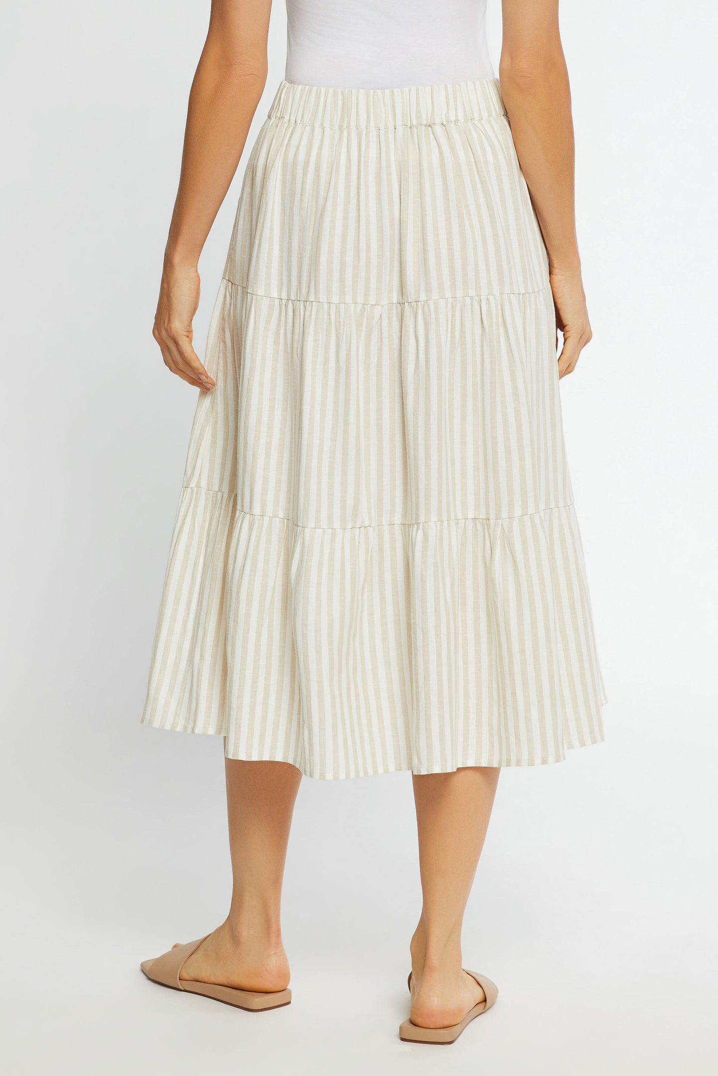 EMORY TIERED SKIRT - NATURAL