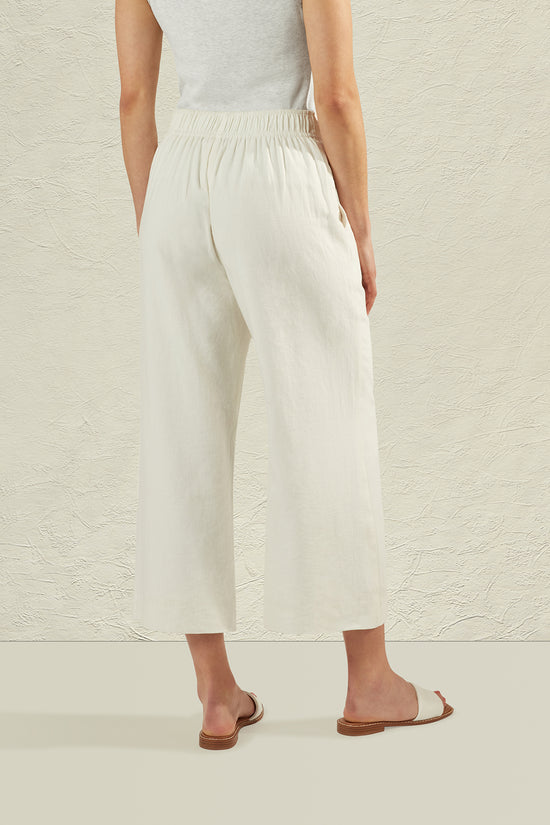 MAGNOLIA LINEN CULOTTE - VELLUM