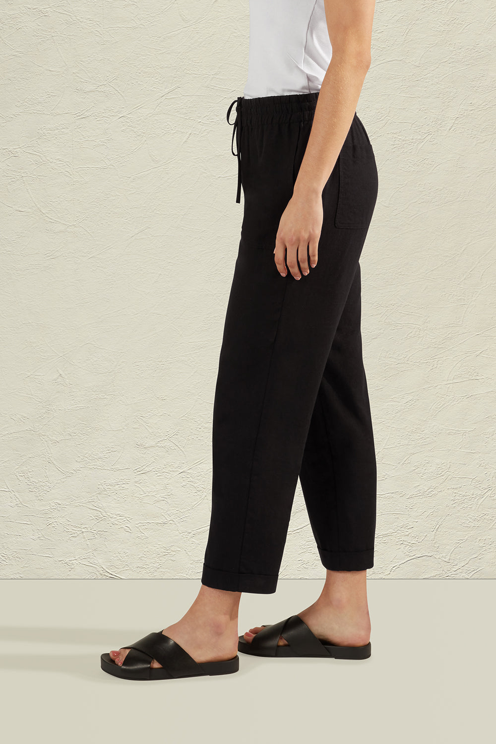 LAUREL LINEN PANT - BLACK