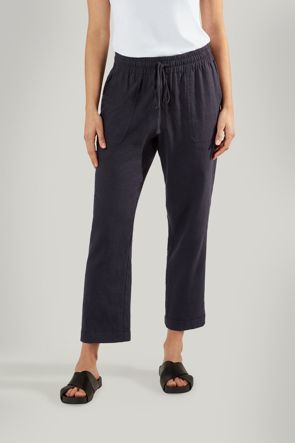 LAUREL LINEN PANT - SLATE