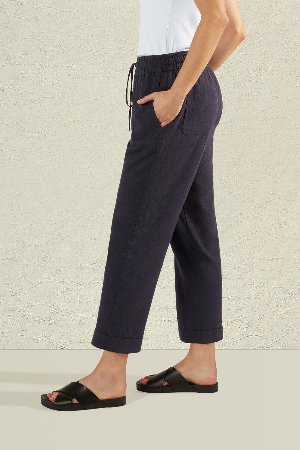 LAUREL LINEN PANT - SLATE