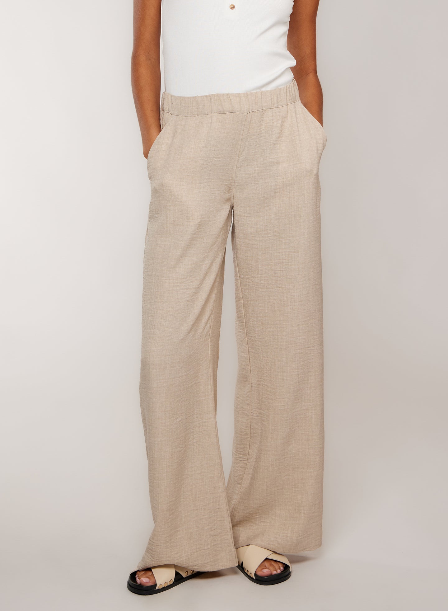 SADIE PULL ON PANT - NATURAL