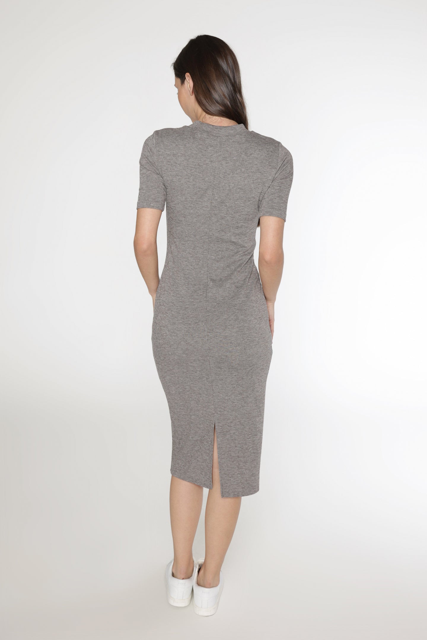 HUDSON MIDI DRESS - H PEBBLE