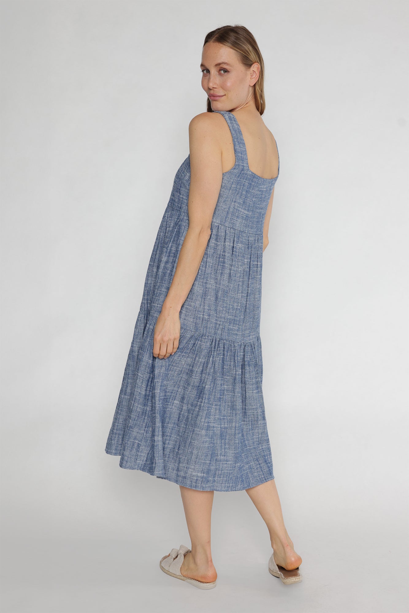 DOHENY MIDI DRESS - INDIGO