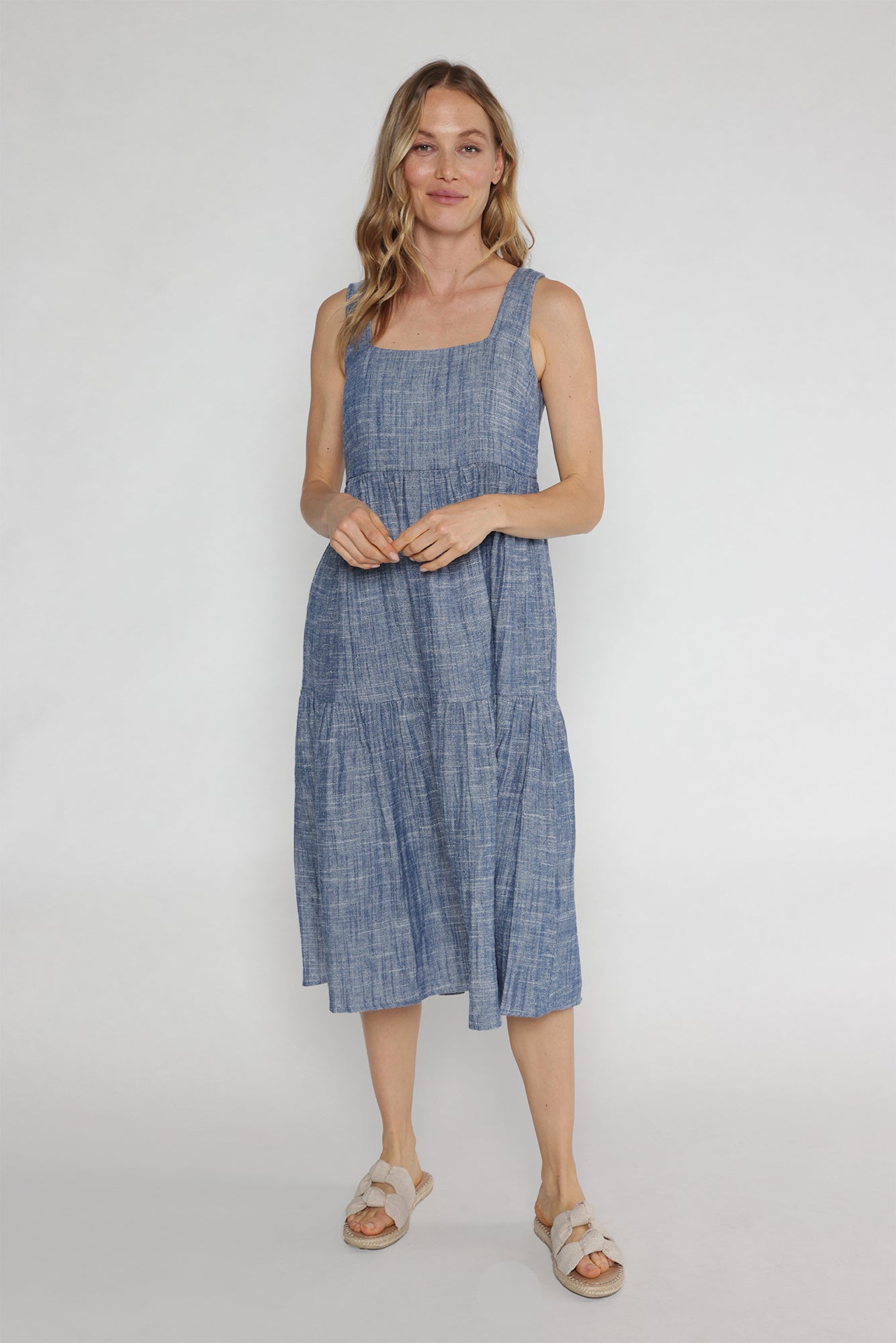 DOHENY MIDI DRESS - INDIGO