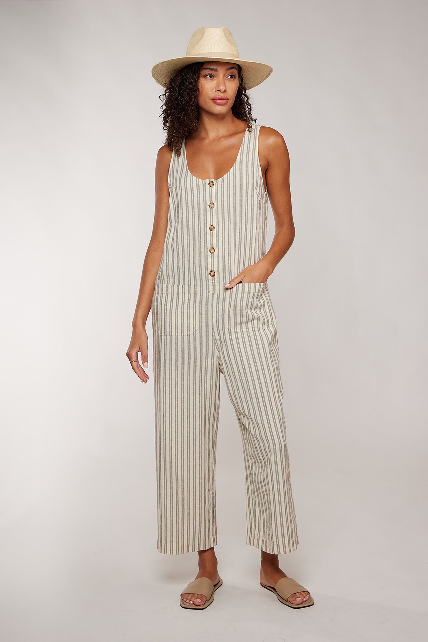 FRANCIS JUMPSUIT - NATURAL/SAGE