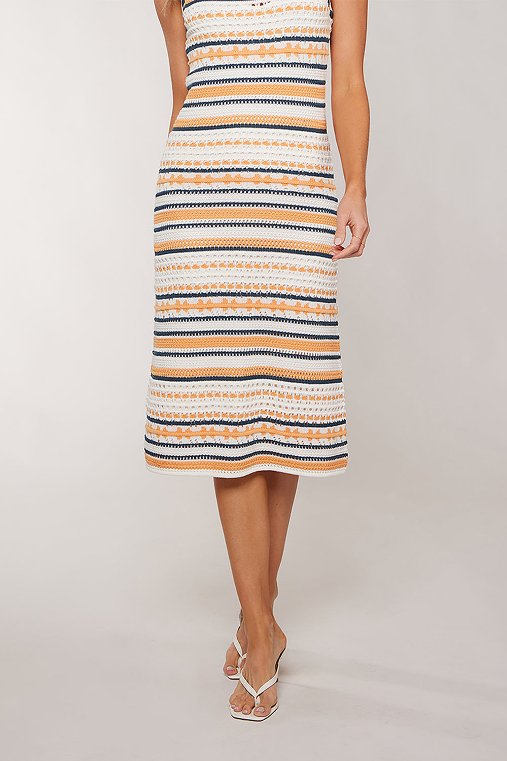 ALEXIS CROCHET DRESS - APRICOT