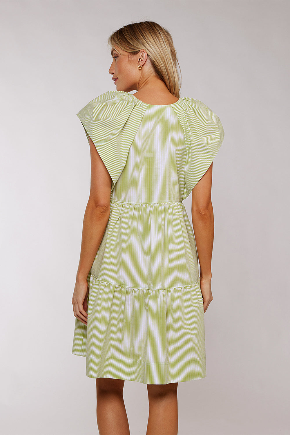 KEELY TIERED DRESS - LIME