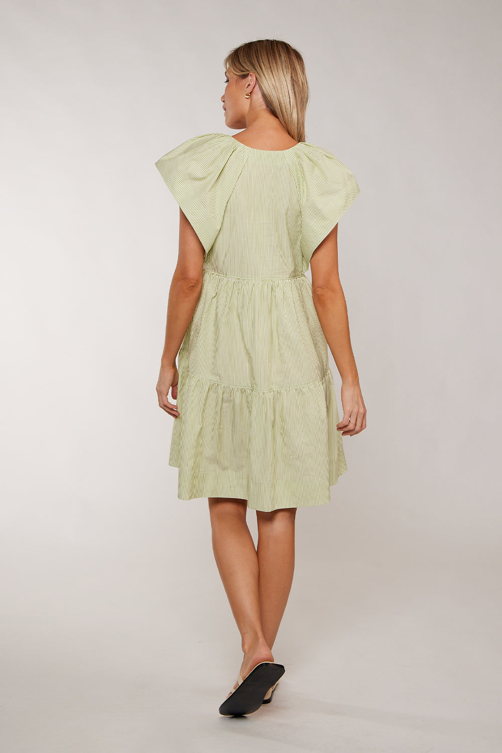 KEELY TIERED DRESS - LIME