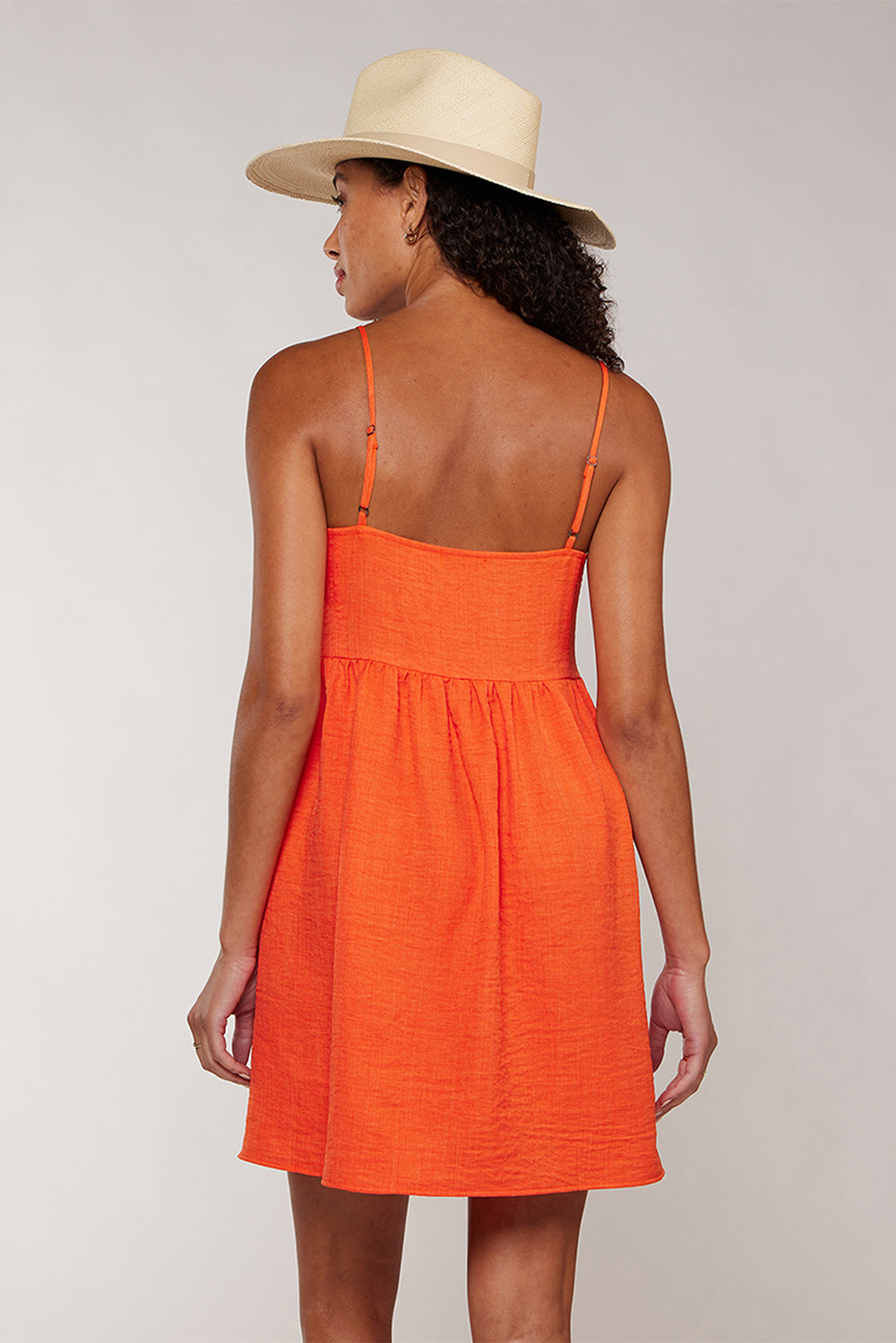 BECKY MINI DRESS - TANGERINE