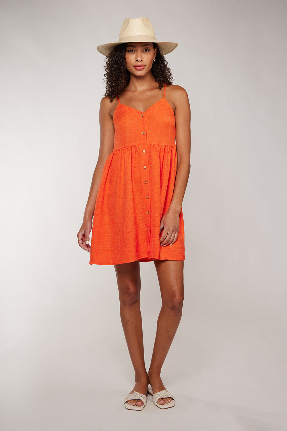 BECKY MINI DRESS - TANGERINE