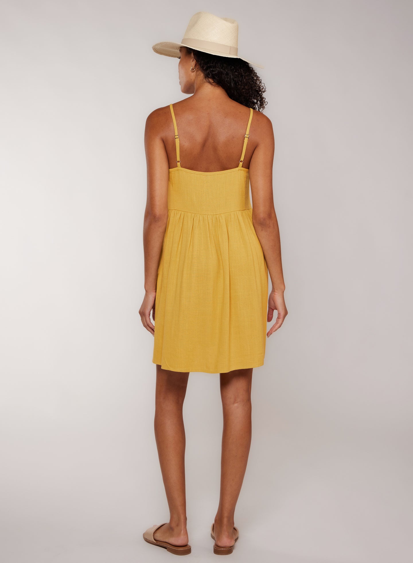 BECKY MINI DRESS - MUSTARD