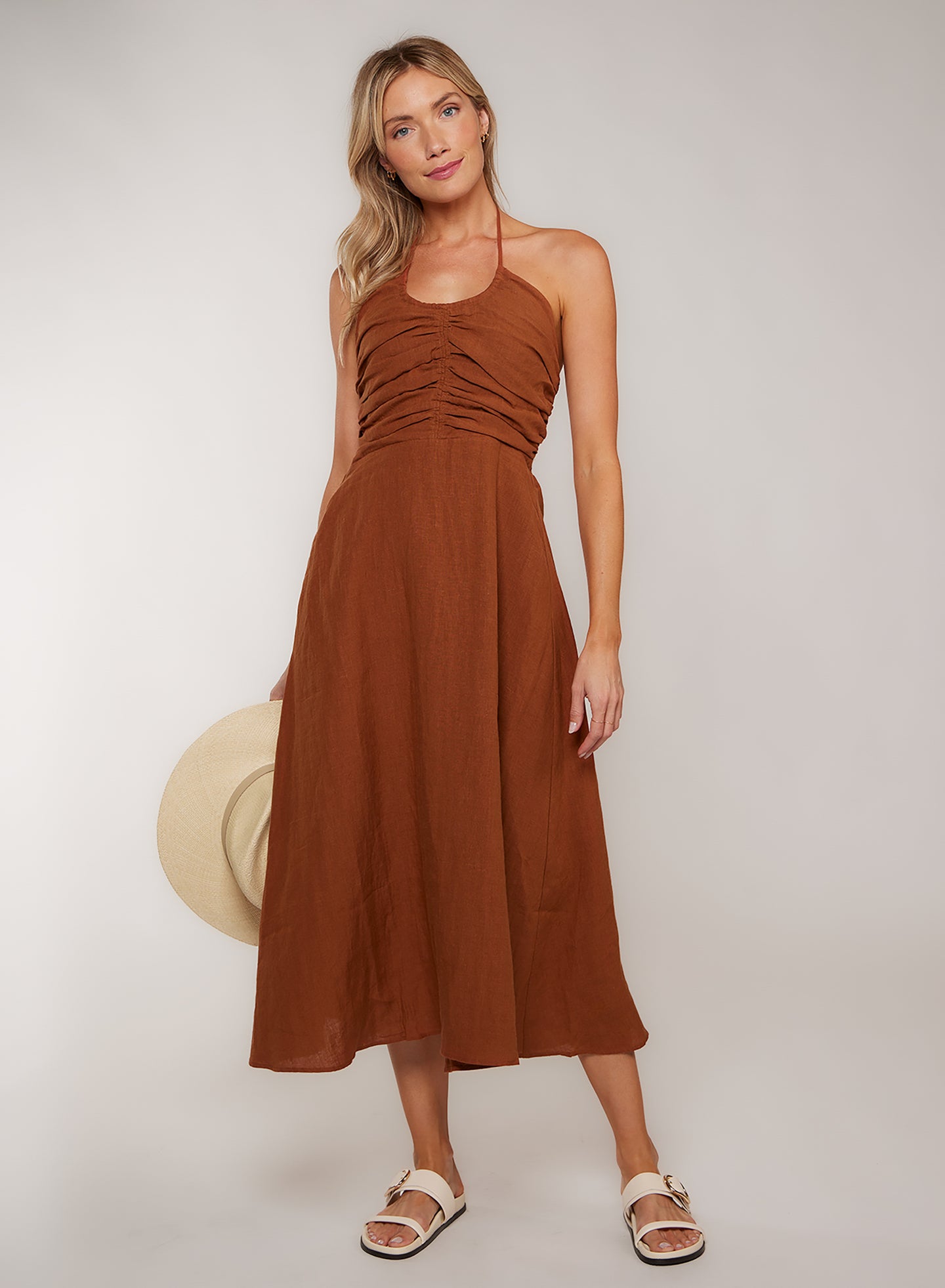 LEILA DRESS - RUST