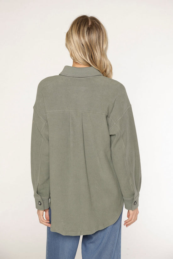 MERCER KNIT SHACKET - SAGE