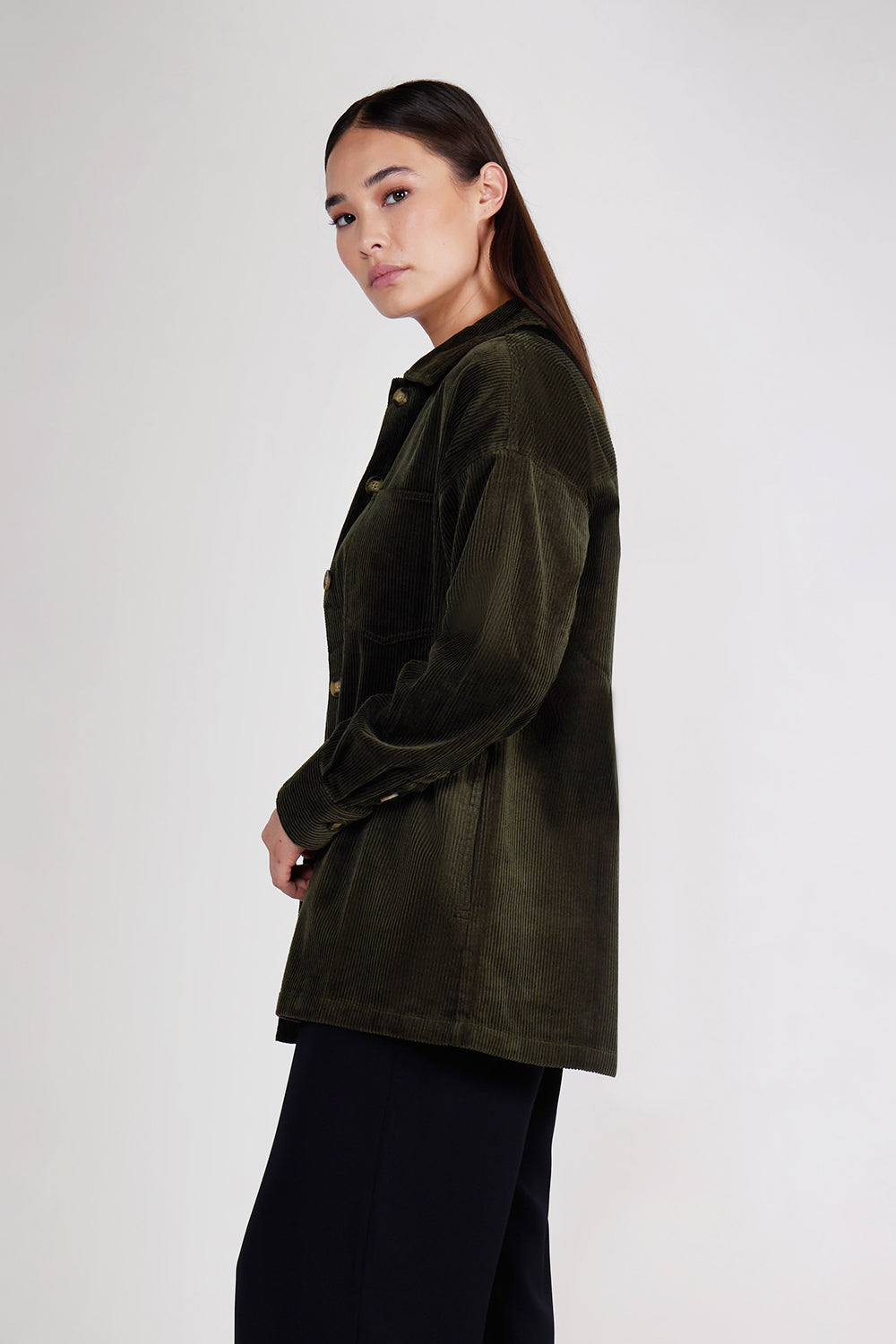 HENRY CORDUROY JACKET - OLIVE