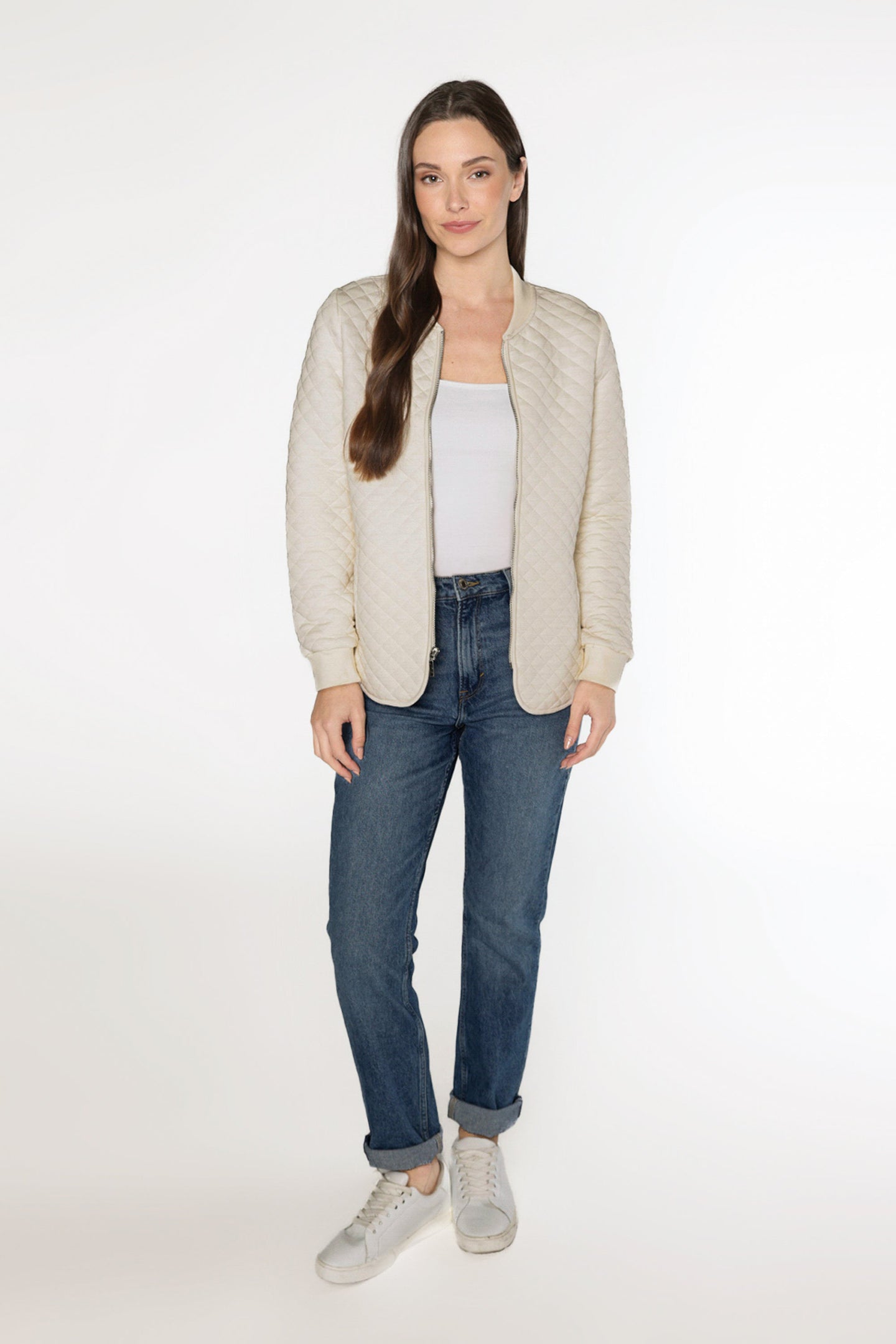 GWEN QUILTED JACKET - IVORY