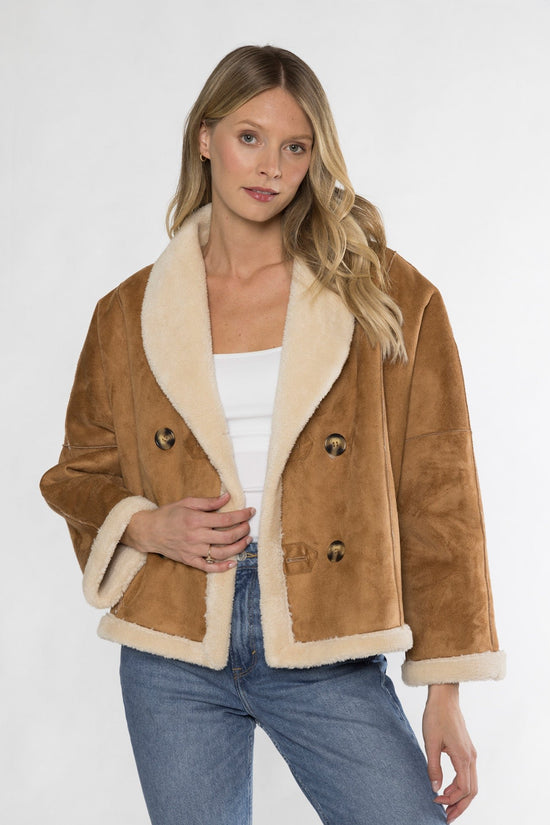 ANGEL SHERPA JACKET - CAMEL