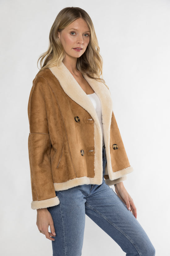 ANGEL SHERPA JACKET - CAMEL