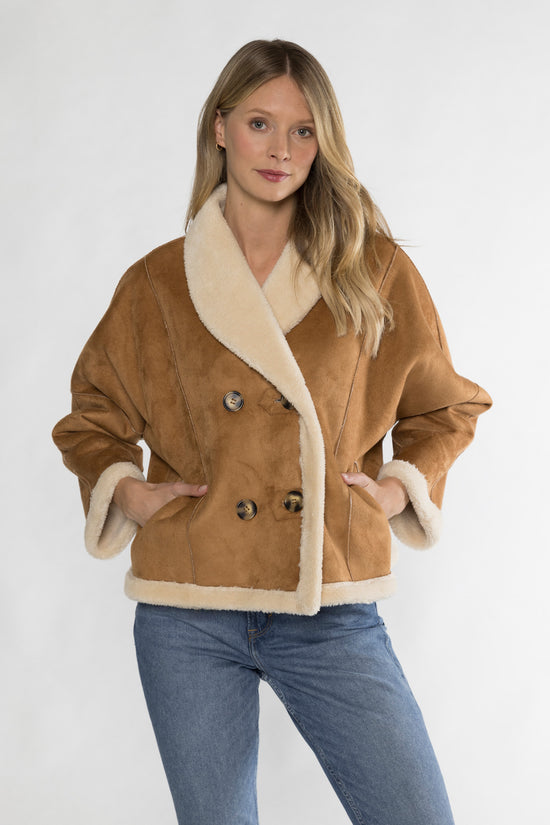 ANGEL SHERPA JACKET - CAMEL