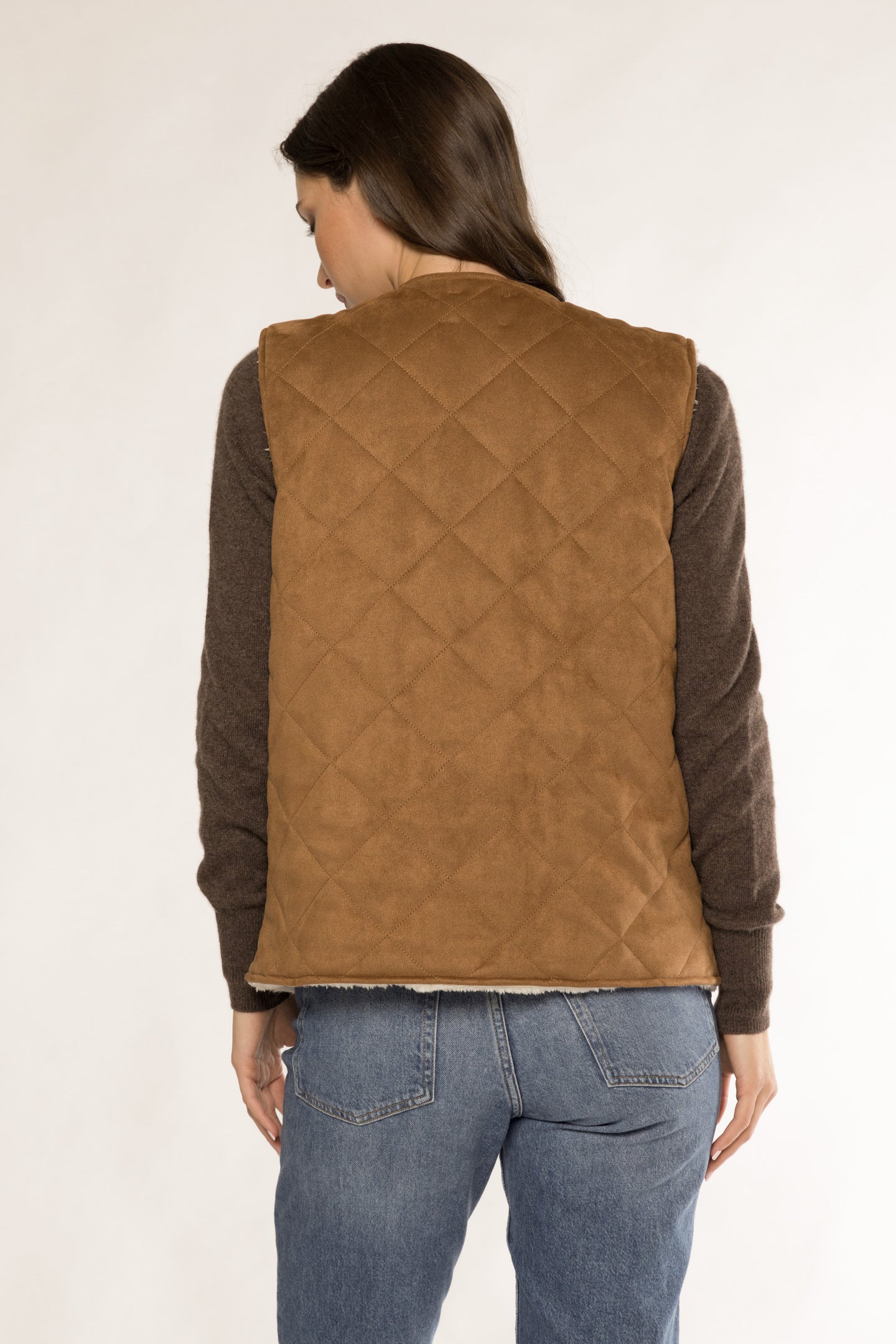 SHEA SHERPA VEST - CAMEL