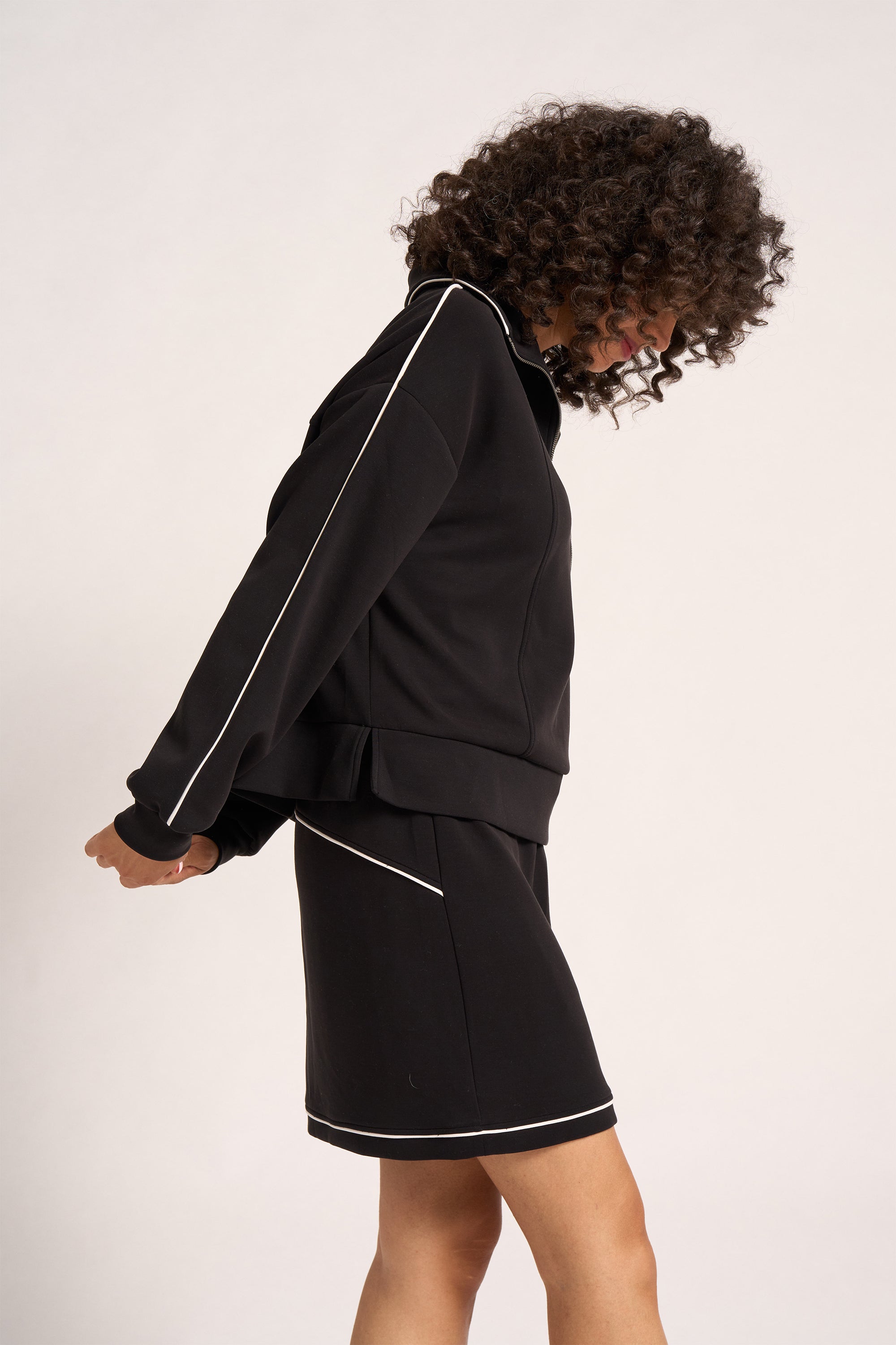 ALTO FEATHER FLEX™ HALF ZIP - BLACK/IVORY – mattym