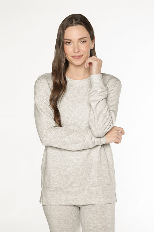 DIXIE MODAL SWEATSHIRT - HEATHER PRL GRY