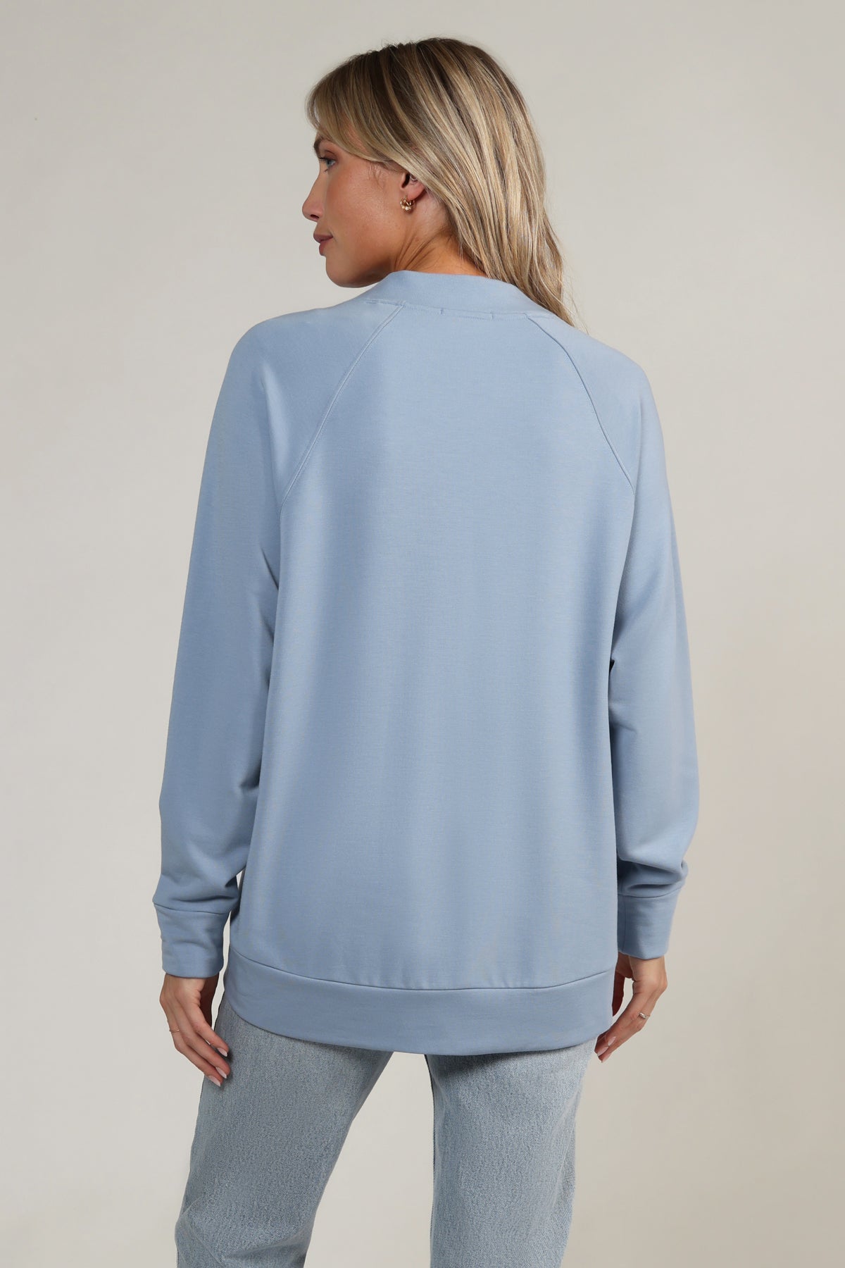 DENNY KNIT CARDIGAN - POWDER BLUE