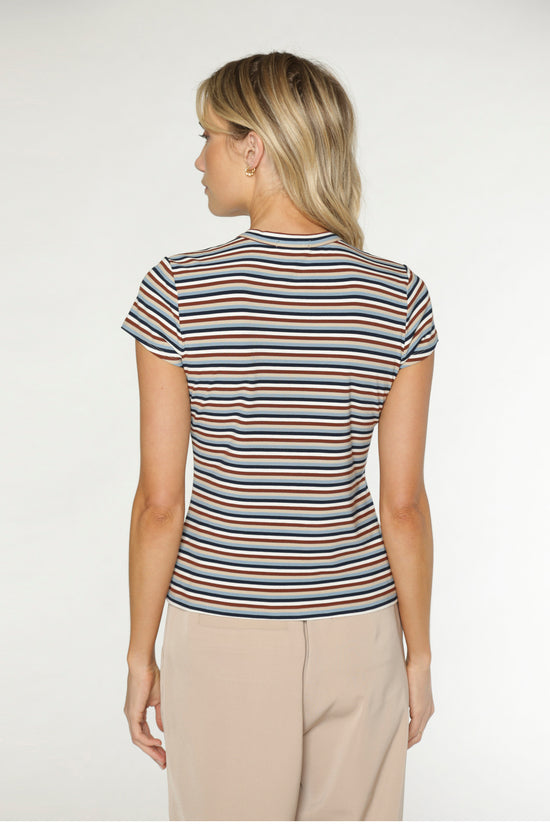 JENNA TEE - NAVY/RUST