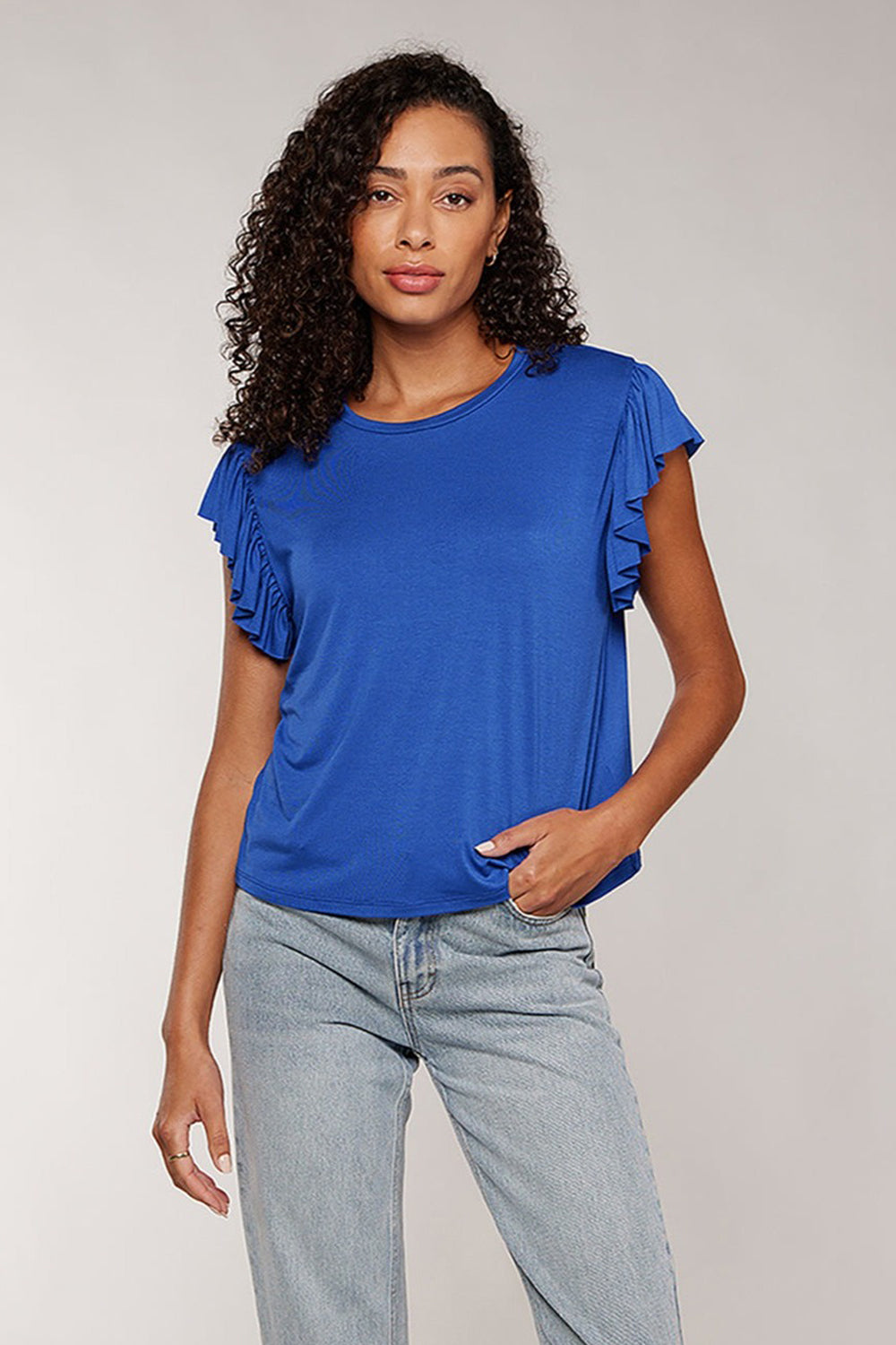 CHARLOTTE TEE - COBALT