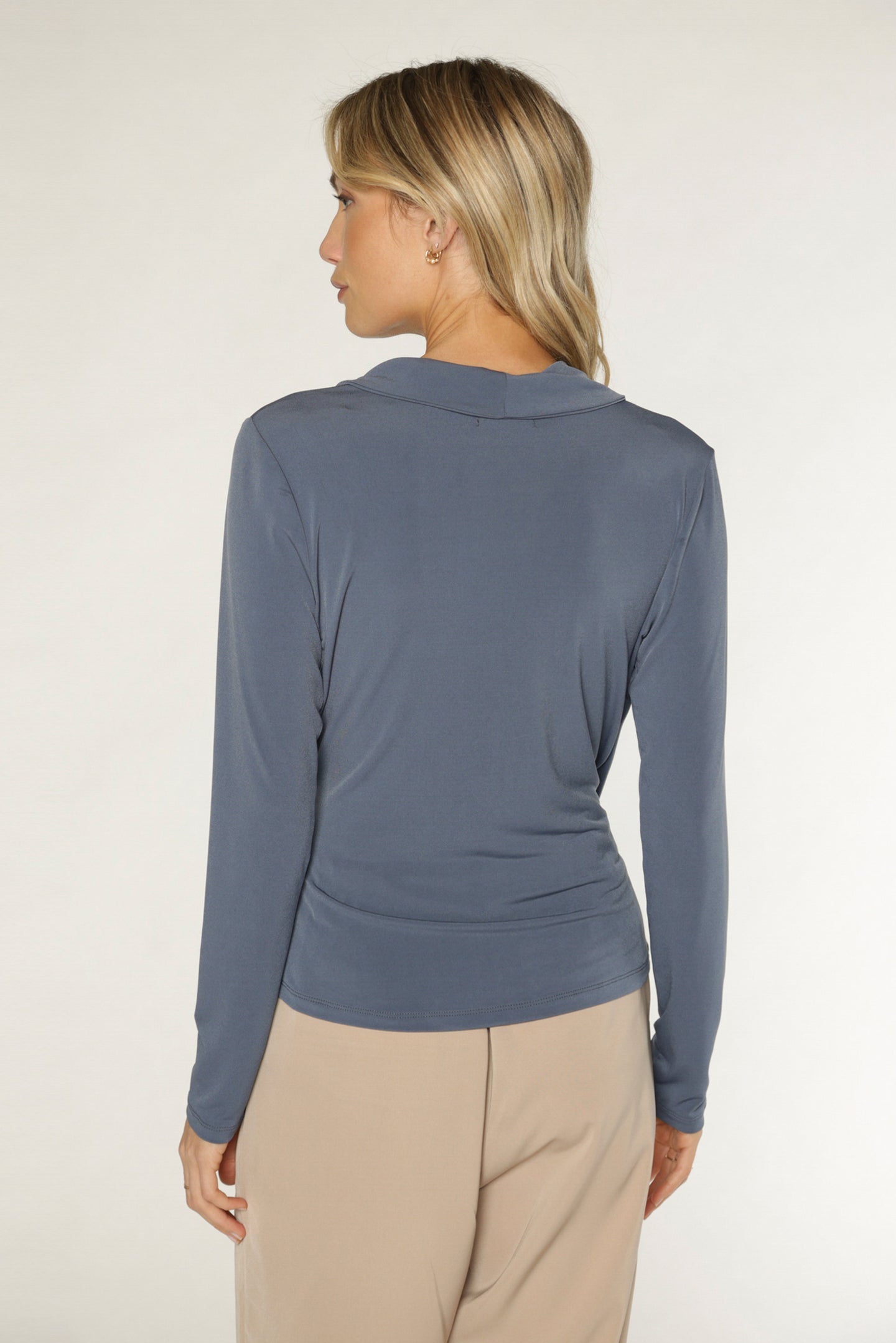 PRESCOTT DRAPED TOP - SLATE