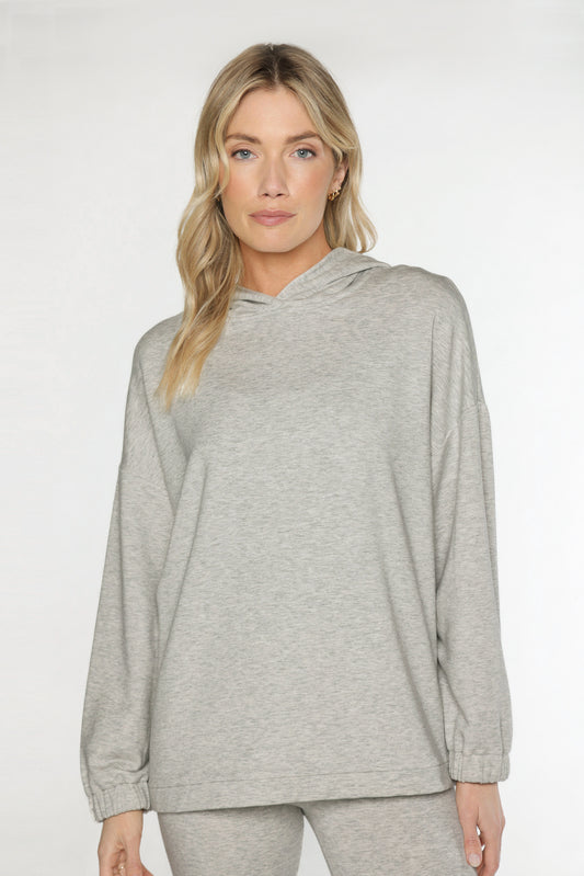 POPPY MODAL HOODIE - HEATHER PRL GRY