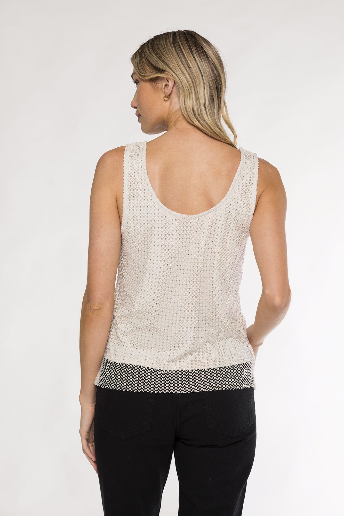 HADLEY RHINESTONE TANK - NATURAL