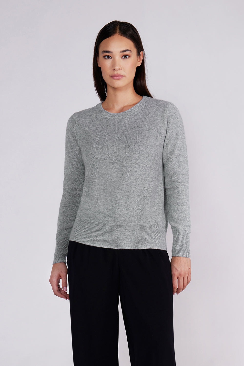 GRAMERCY CASHMERE CREW - H GREY