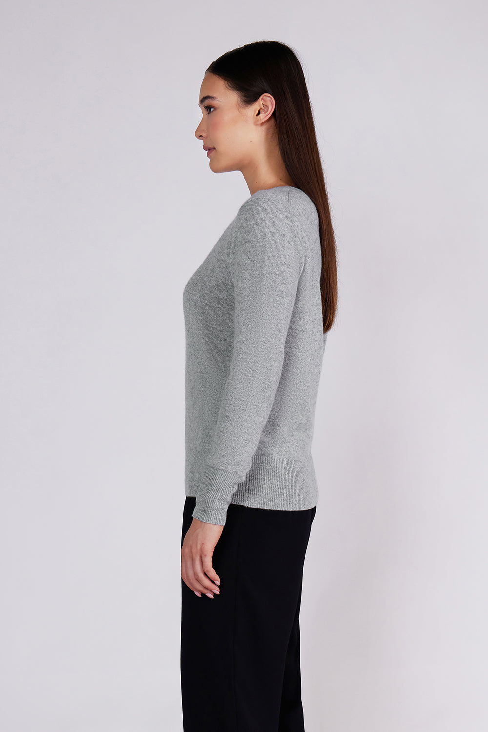 GRAMERCY CASHMERE CREW - H GREY