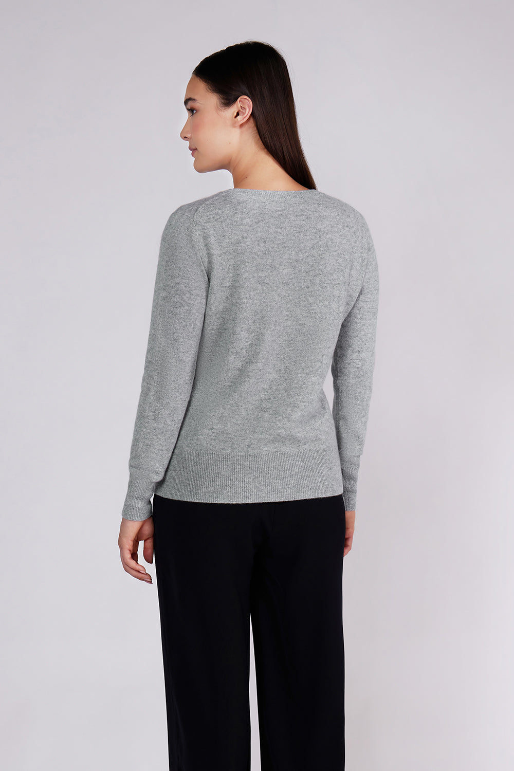 GRAMERCY CASHMERE CREW - H GREY