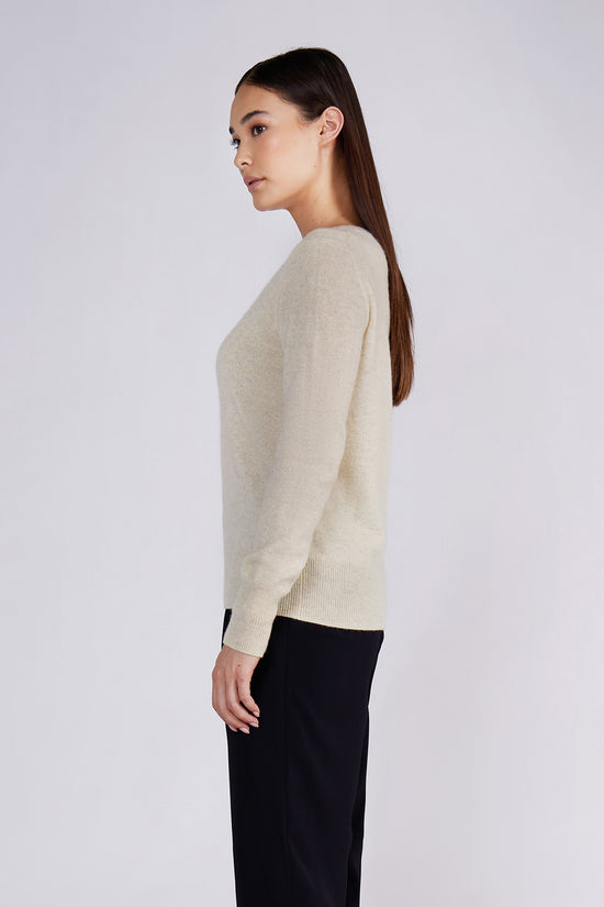 GRAMERCY CASHMERE CREW - H OATMEAL