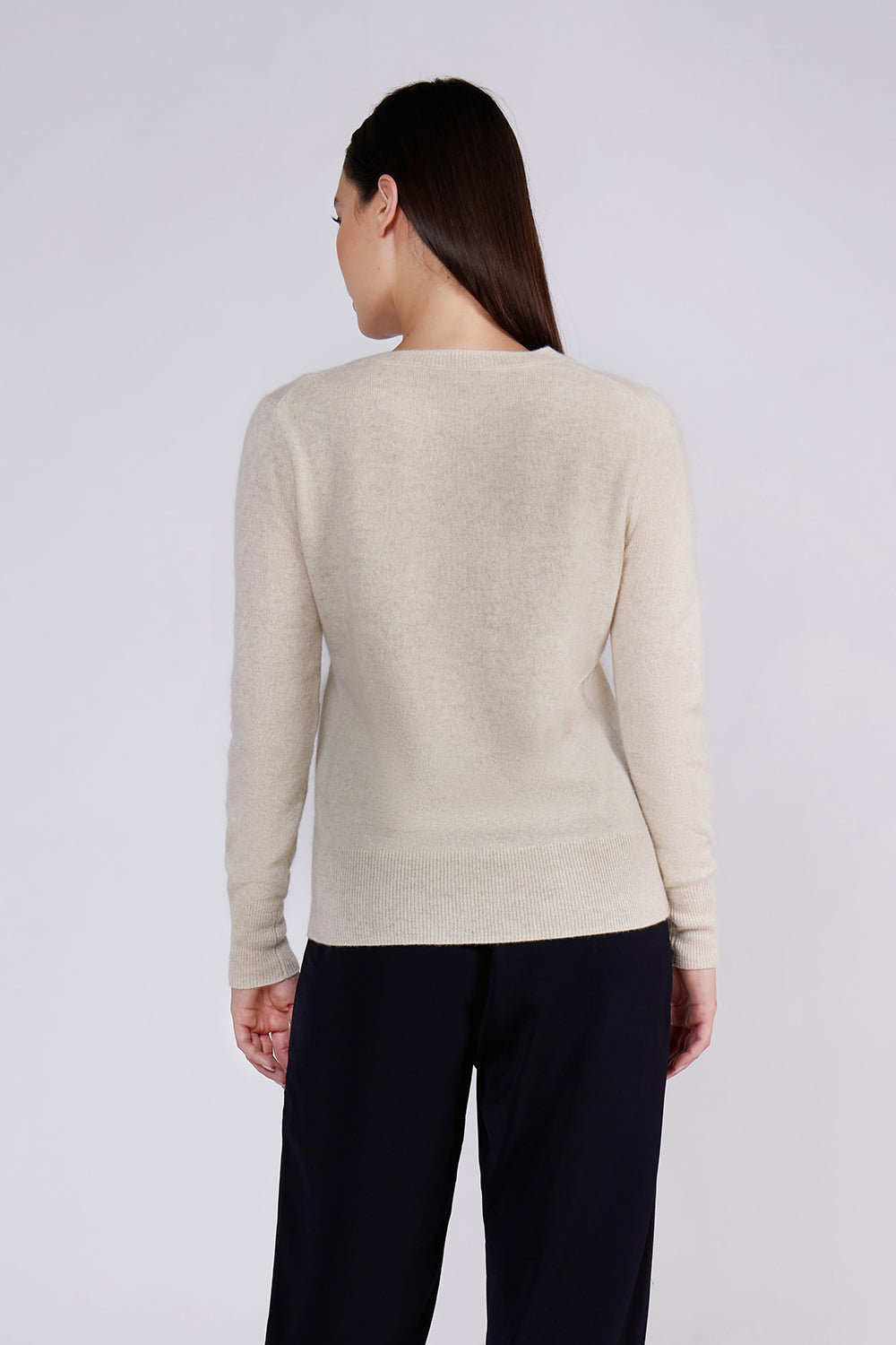 GRAMERCY CASHMERE CREW - H OATMEAL